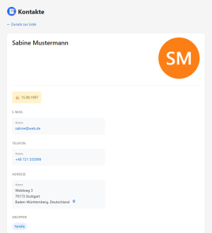 Contact detail