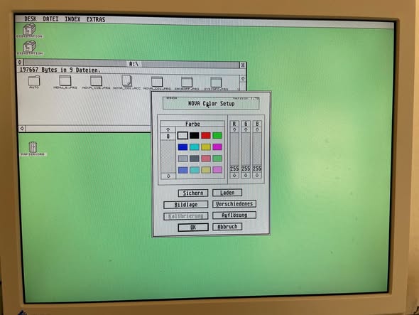 The ET4000 graphics card with STGA adapter