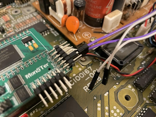 MonSTerBoard pins and jumper block